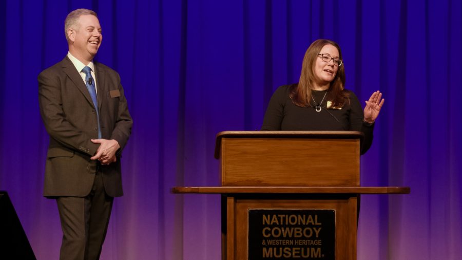 McAfee & Taft employee benefits lawyers Brian Beatty and Judy Burdg speaking at EmployerLINC25 on April 2, 2025 at the National Cowboy & Western Heritage Museum.