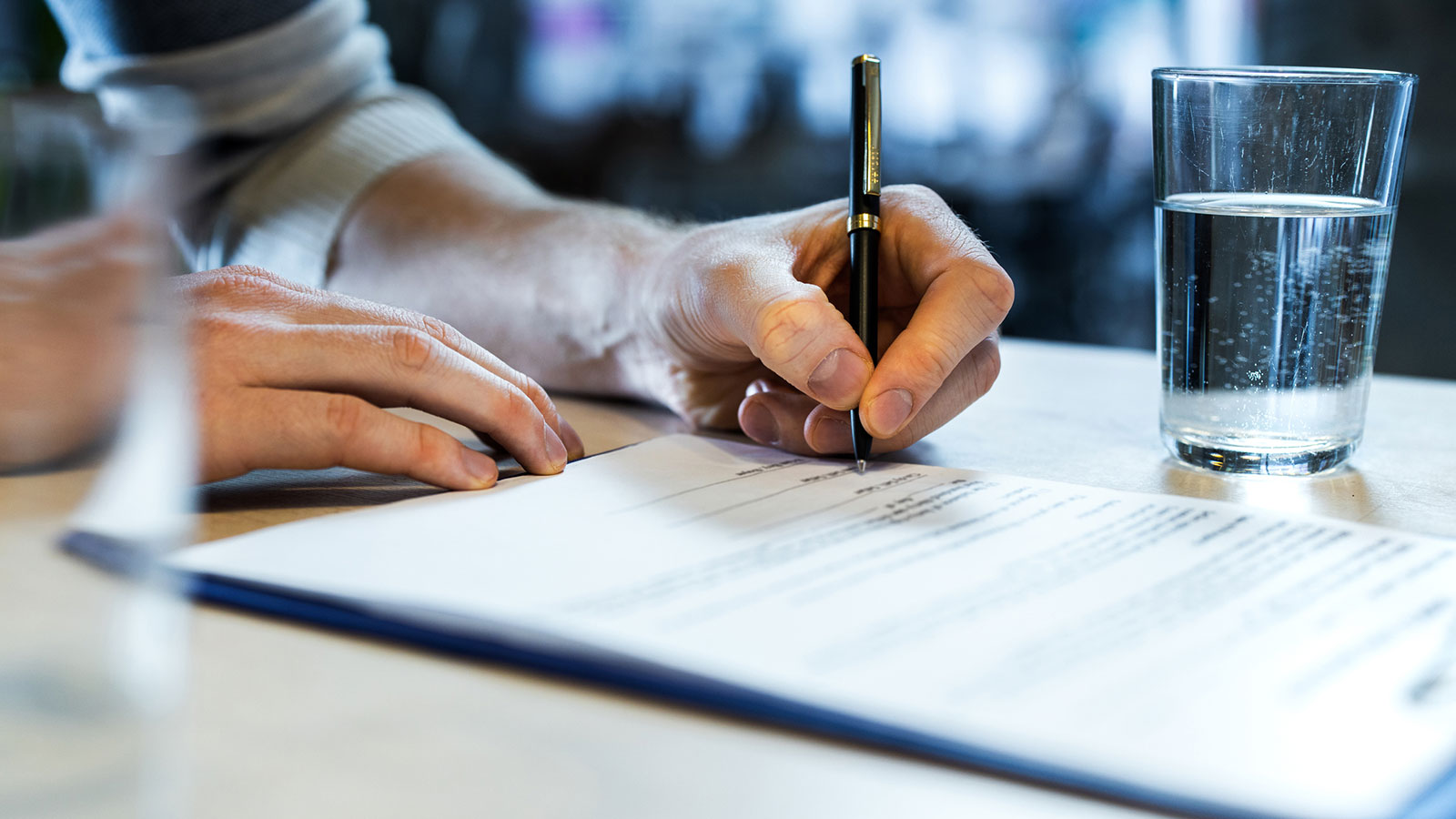 Signing a contract